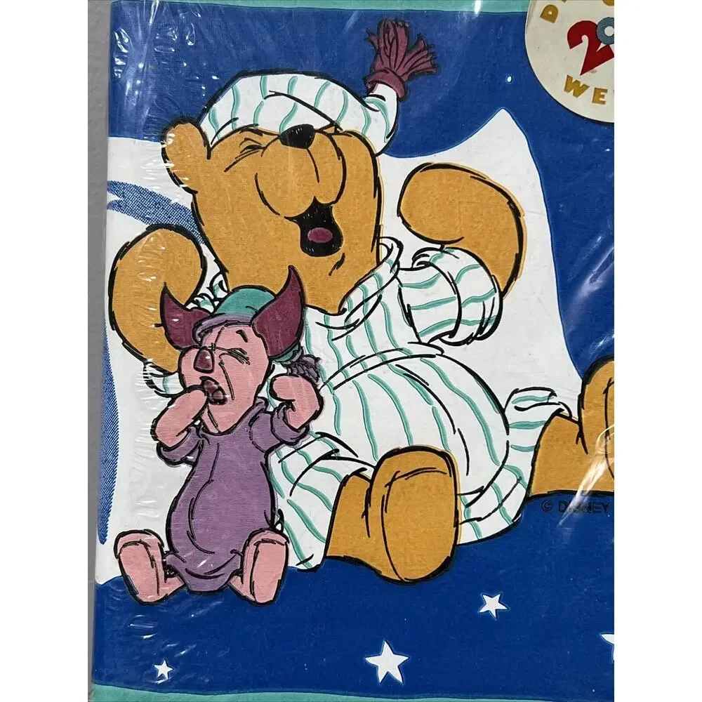 VTG Disney Winnie the Pooh/Piglet Wallpaper Border Roll ~ 8.5 sq ft, 5 yards NEW